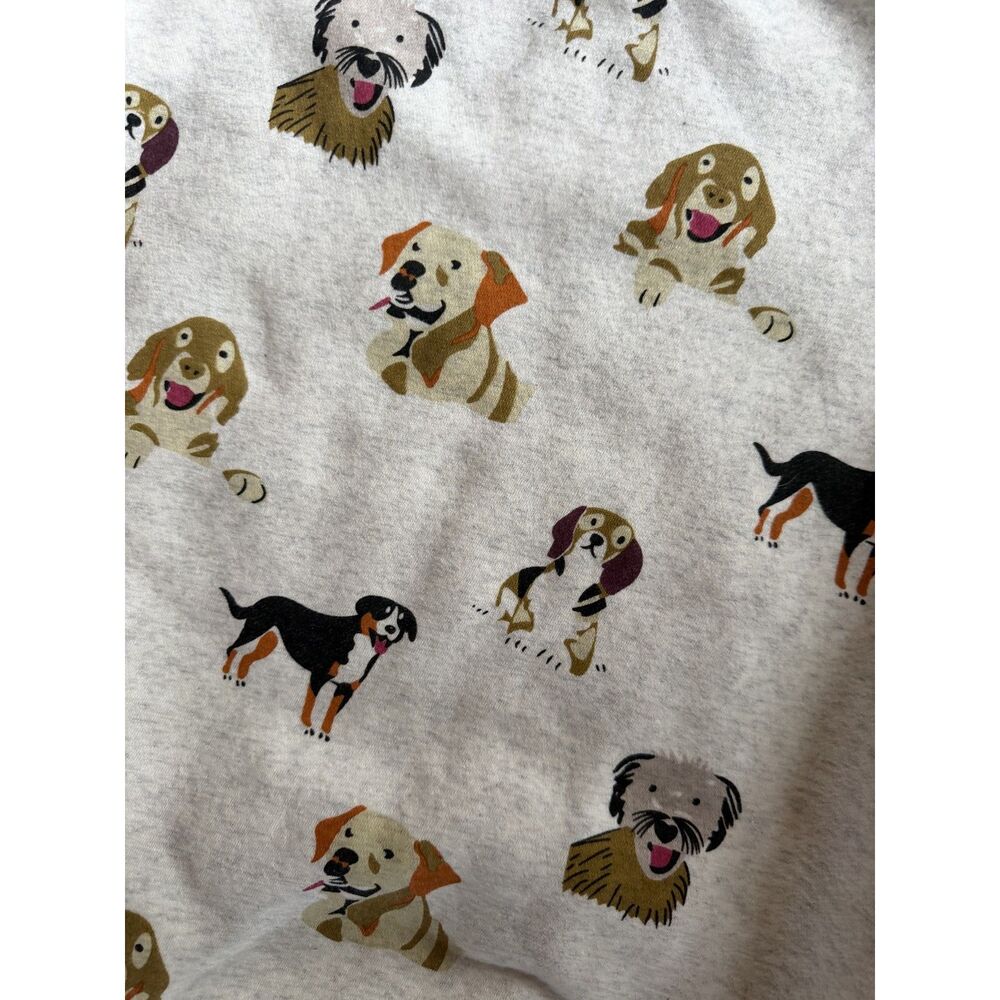 Women's Crew Neck Long Sleeve Shirt L Playful Dogs Soft Cozy Pullover - Picture 7 of 8